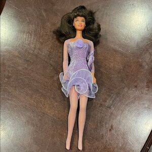 Vintage Barbie Fashion Avenue Sparkling Purple Dress (Not in Box, Barbie Incl)